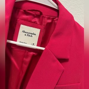Women’s Hot Pink Single-Breasted Blazer, Size M